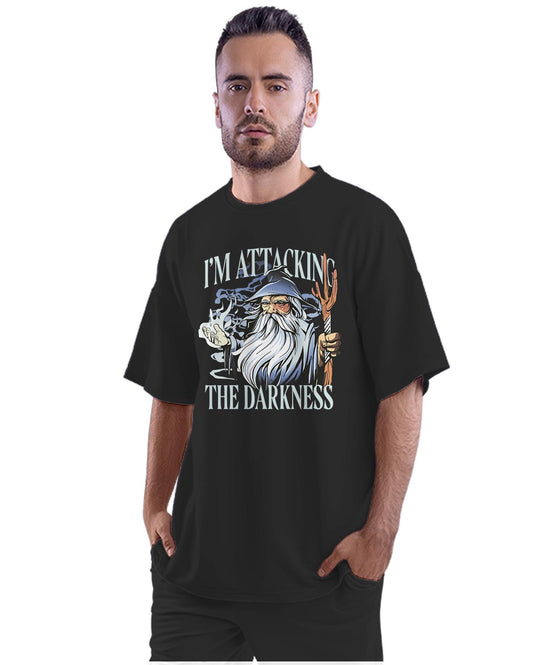 Wizard Attacking The Darkness Oversized Unisex T-shirt
