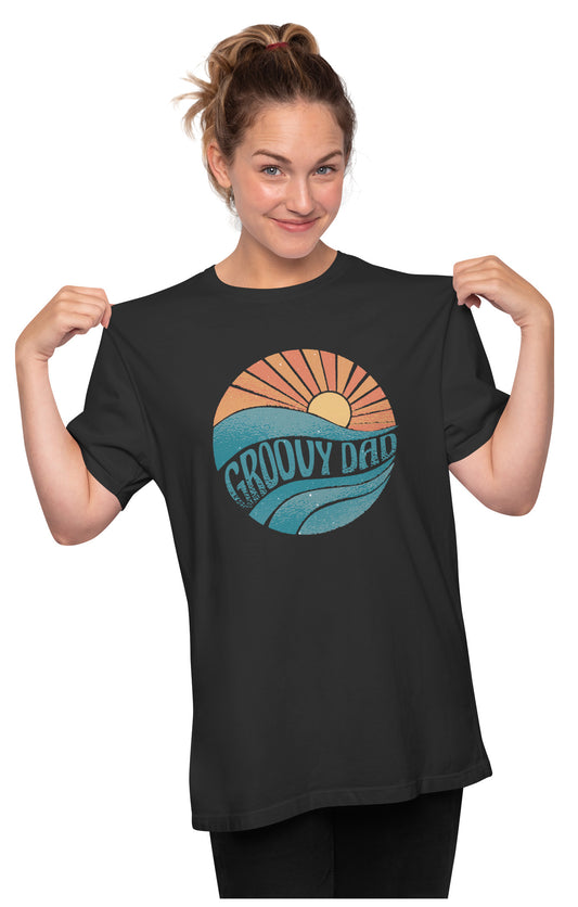 Groovy Dad - Sunset Oversized Unisex T-shirt