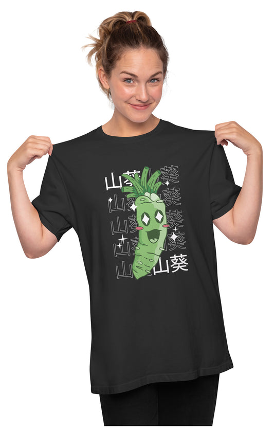 Kawaii Wasabi Root Oversized Unisex T-shirt