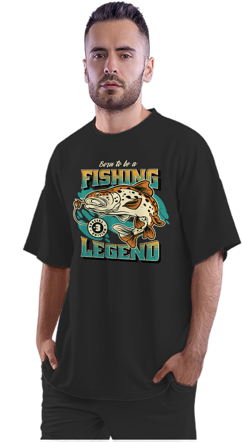 Fishing Legend - Retro Style Oversized Unisex T-shirt