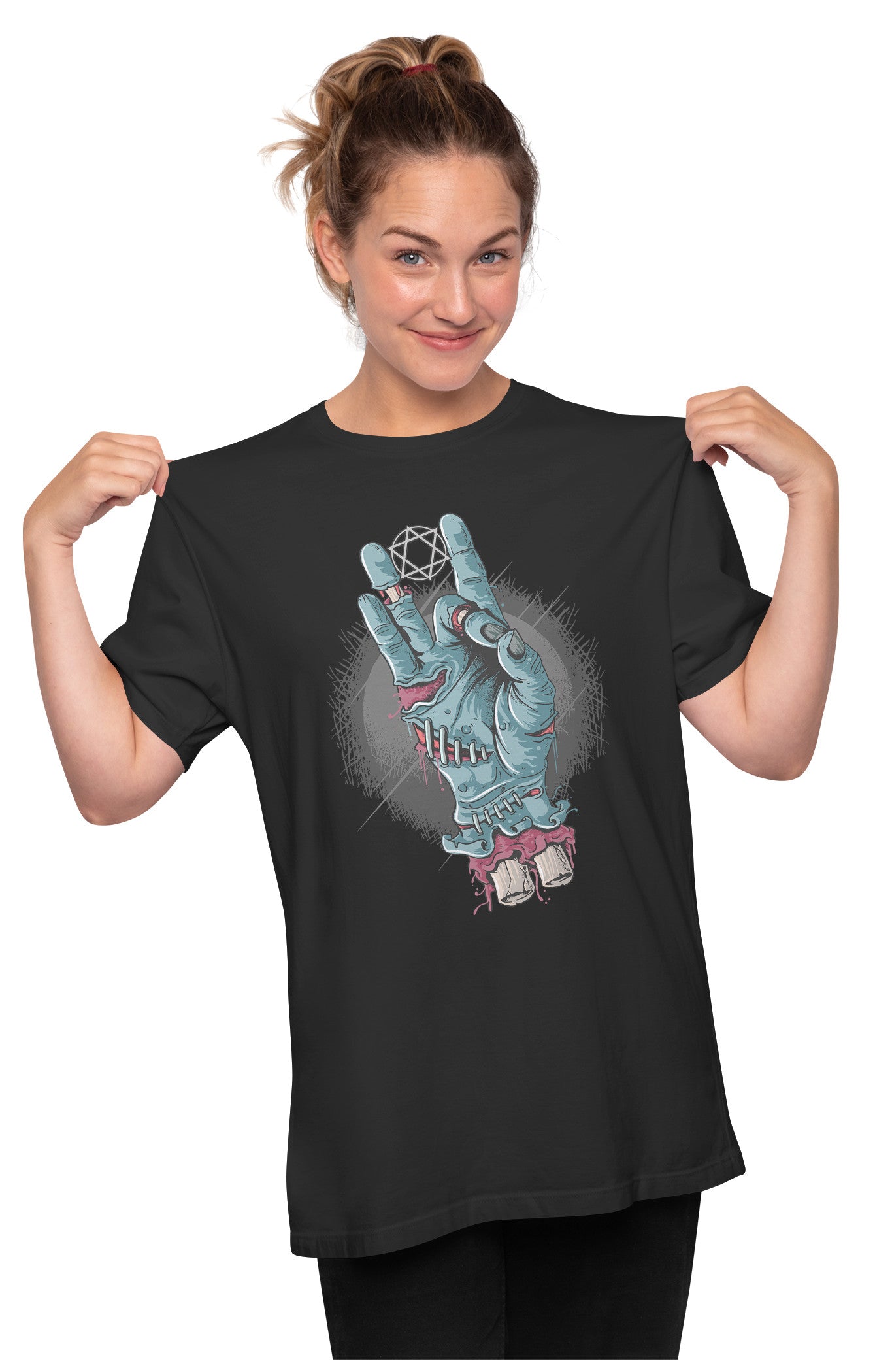 Zombie Hand Chill Artwork Oversized Unisex T-shirt