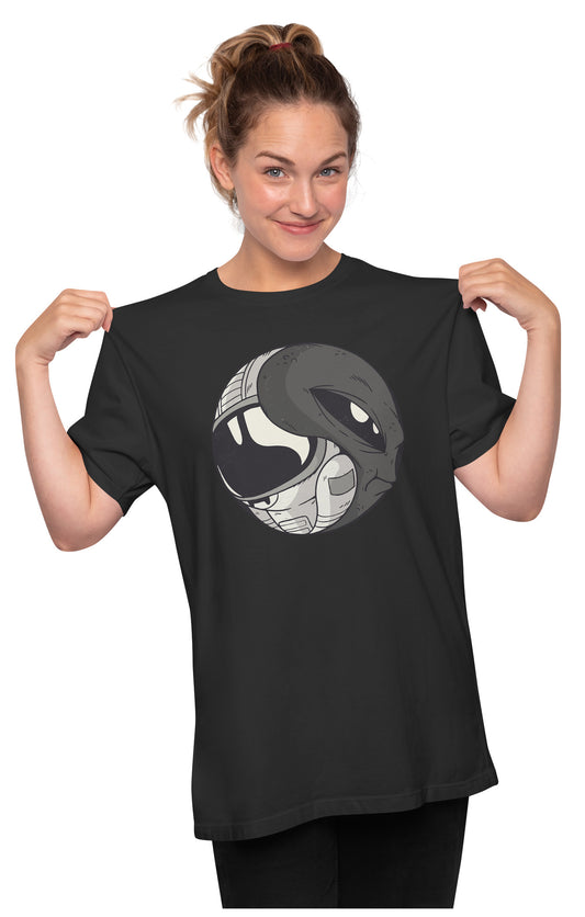 Alien & Astronaut Yin & Yang Oversized Unisex T-shirt