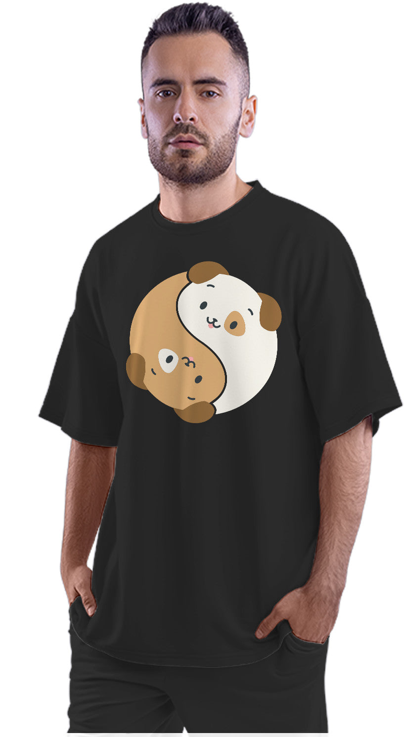 Best Friend Dogs - Yin & Yang Oversized Unisex T-shirt