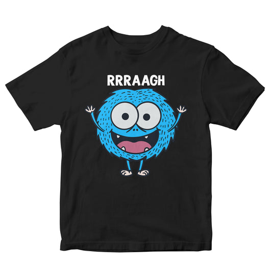 Hand Drawn Funny Blue Little Monster Cartoon Illustration Toddler