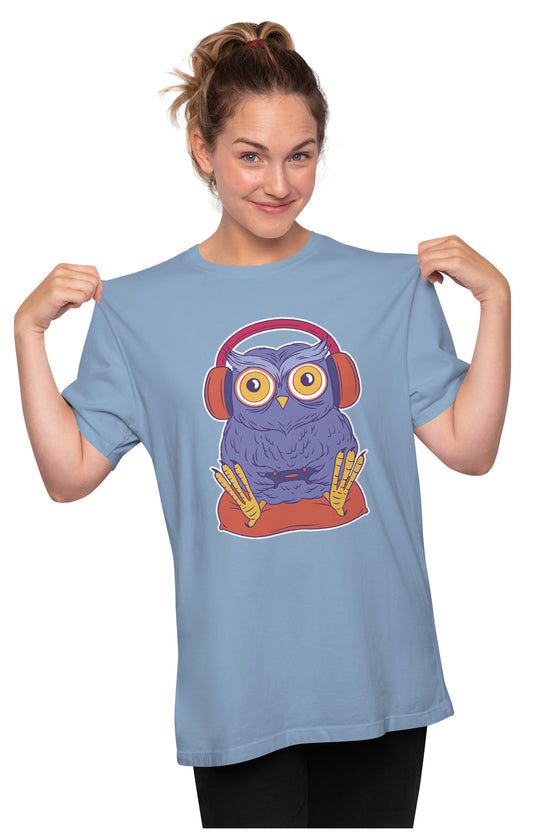 Focused Gamer Owl Oversized Unisex T-shirt