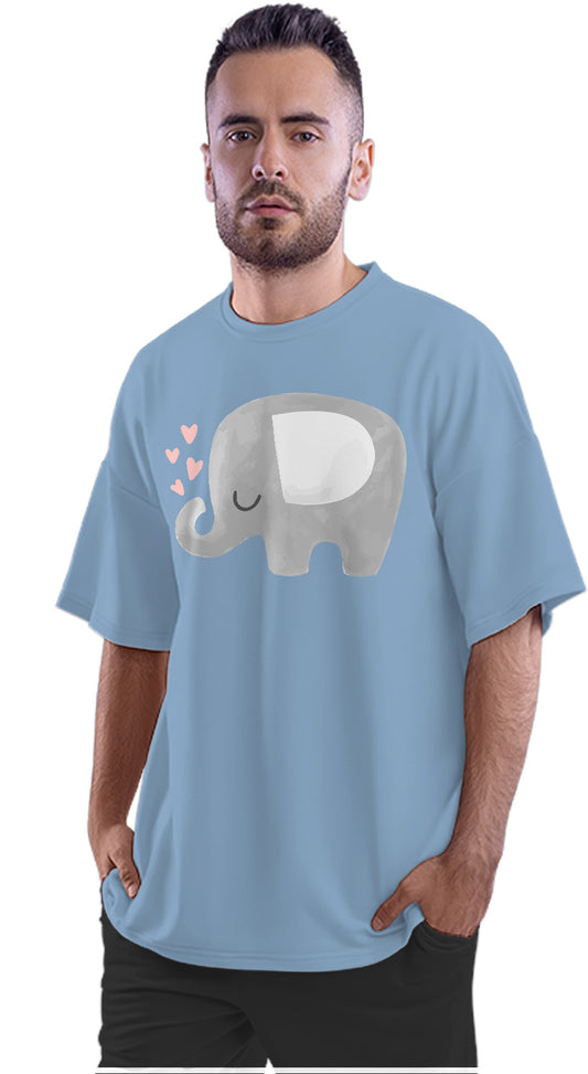 Adorable Elephant In Water Colour Oversized Unisex T-shirt