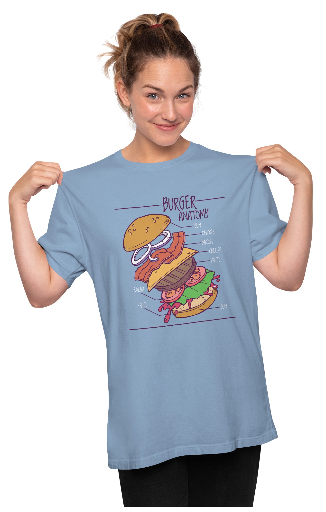 Burger Anatomy Oversized Unisex T-shirt