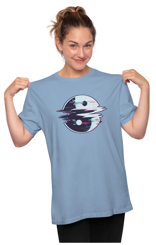 Yin Yang Glitch Oversized Unisex T-shirt