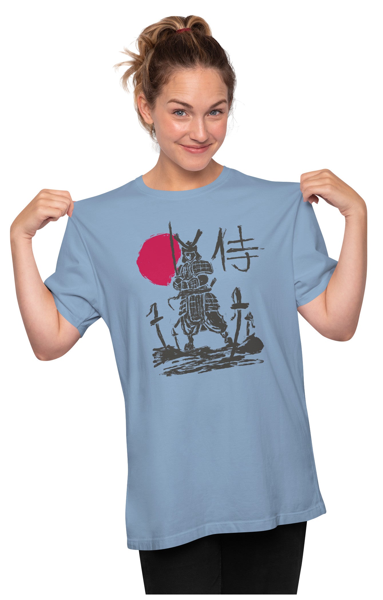 Samurai Warrior Against Crimson Sunset Oversized Unisex T-shirt