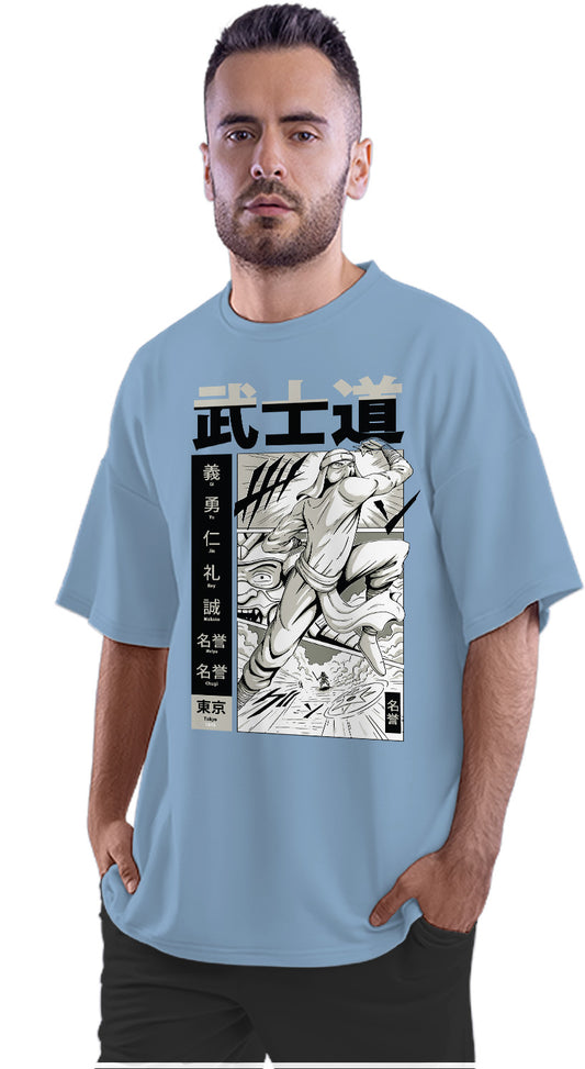 Samurai Manga Strip  - Bushido Oversized Unisex T-shirt