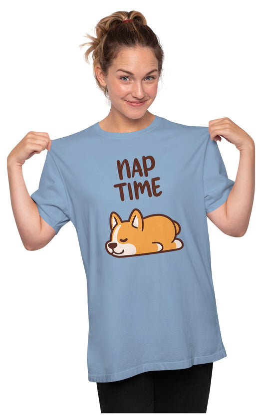 Nap Time Corgi Oversized Unisex T-shirt