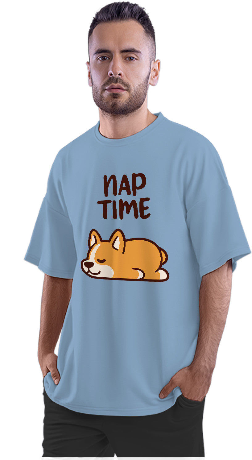 Nap Time Corgi Oversized Unisex T-shirt