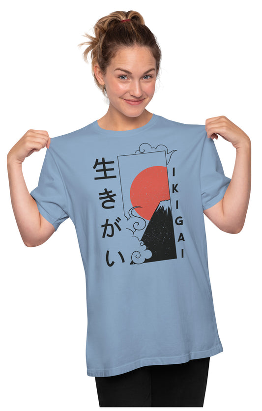 Ikigai Japanese Quote Oversized Unisex T-shirt