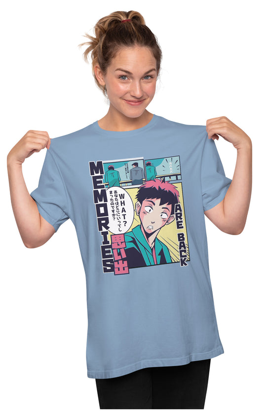 Memories Anime Manga Vaporwave Oversized Unisex T-shirt