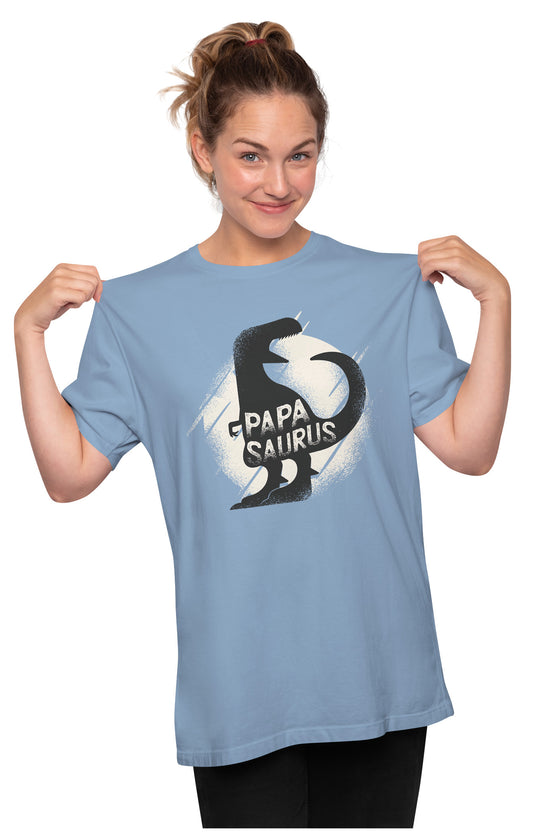Papasaurus Rex - Funny Dad Tee Oversized Unisex T-shirt