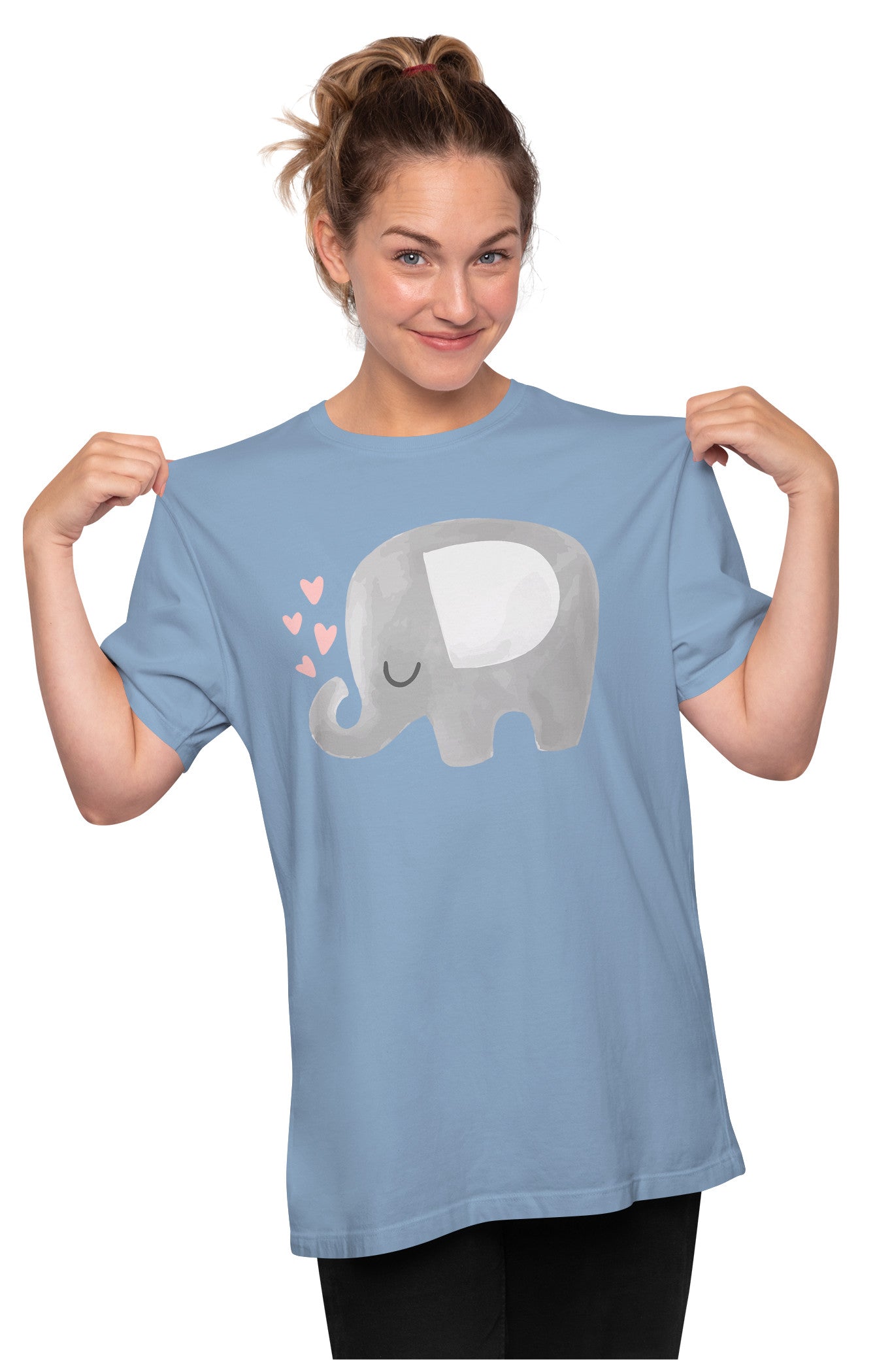 Adorable Elephant In Water Colour Oversized Unisex T-shirt