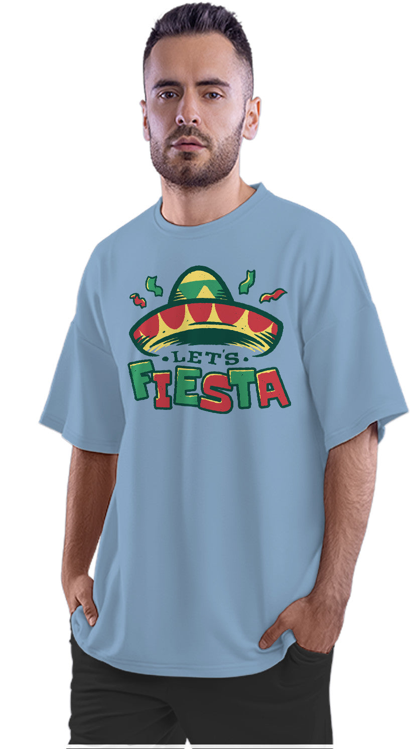 Let's Fiesta - Mexican Hat Oversized Unisex T-shirt
