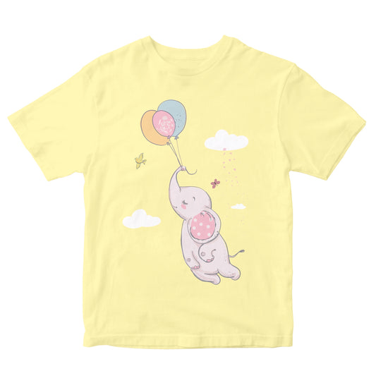 Baby Elephant Calf With Balloons Kids