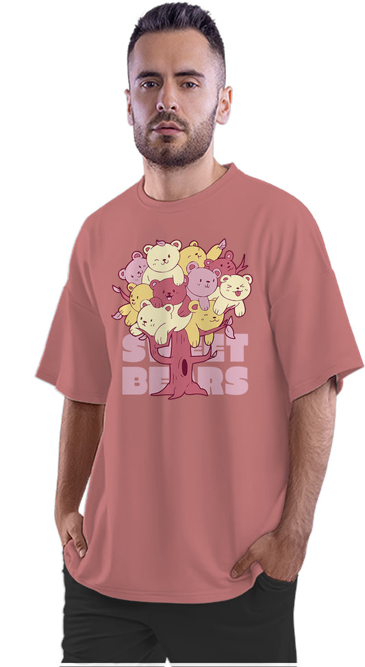 A Tree Of Sweet Teddy Bears Oversized Unisex T-shirt