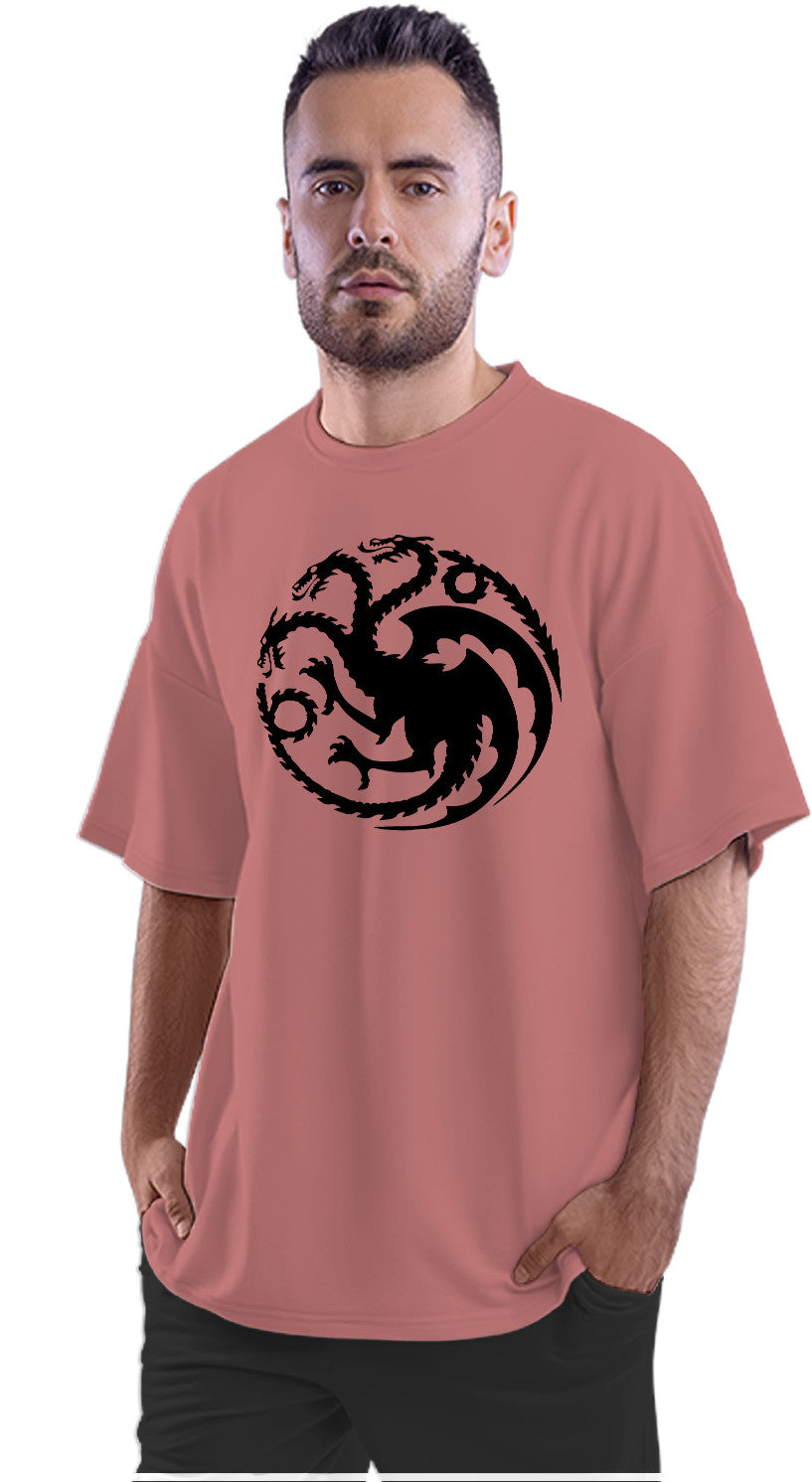 Three Headed Mythical Dragon Oversized Unisex T-shirt