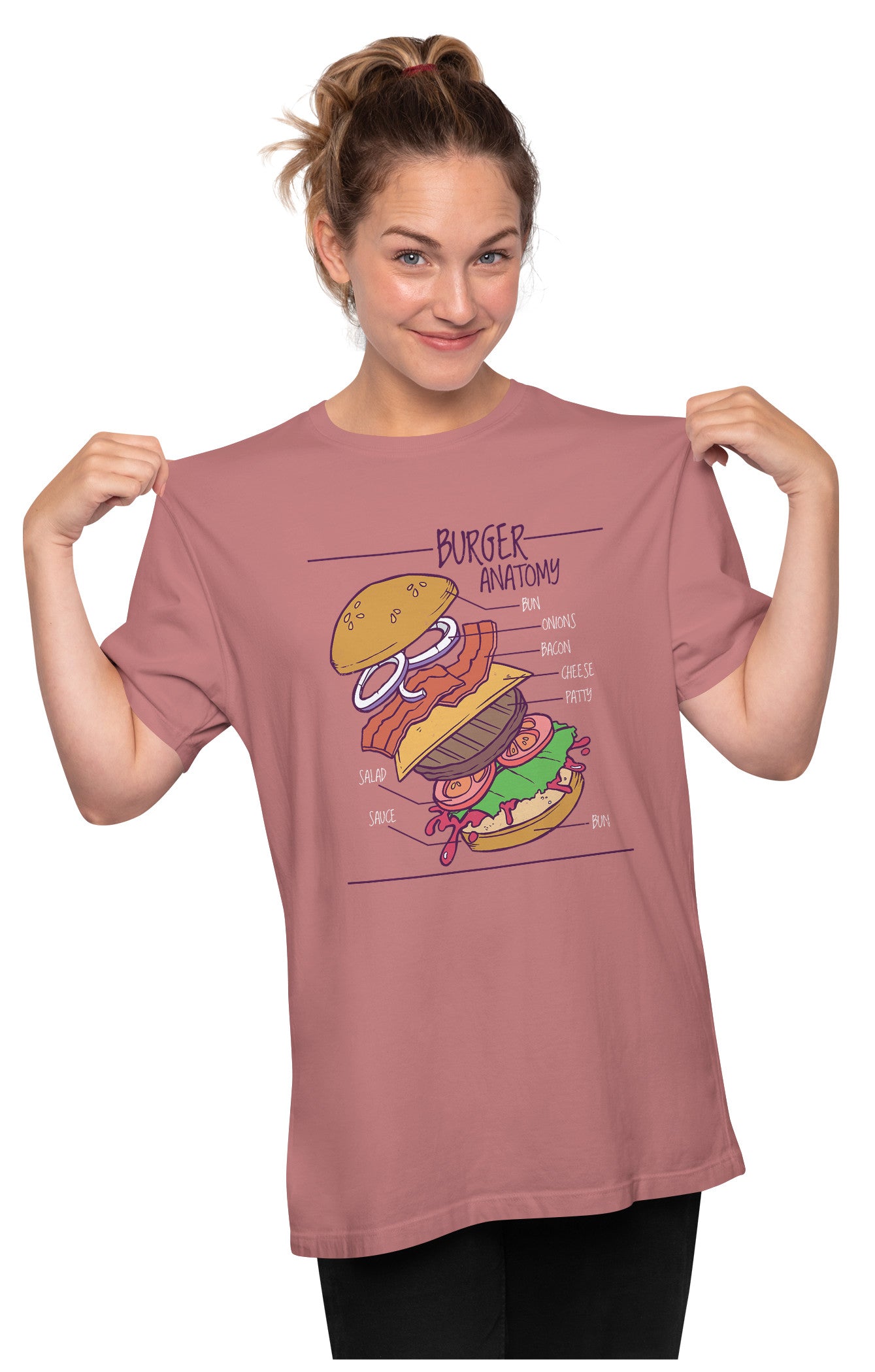 Burger Anatomy Oversized Unisex T-shirt