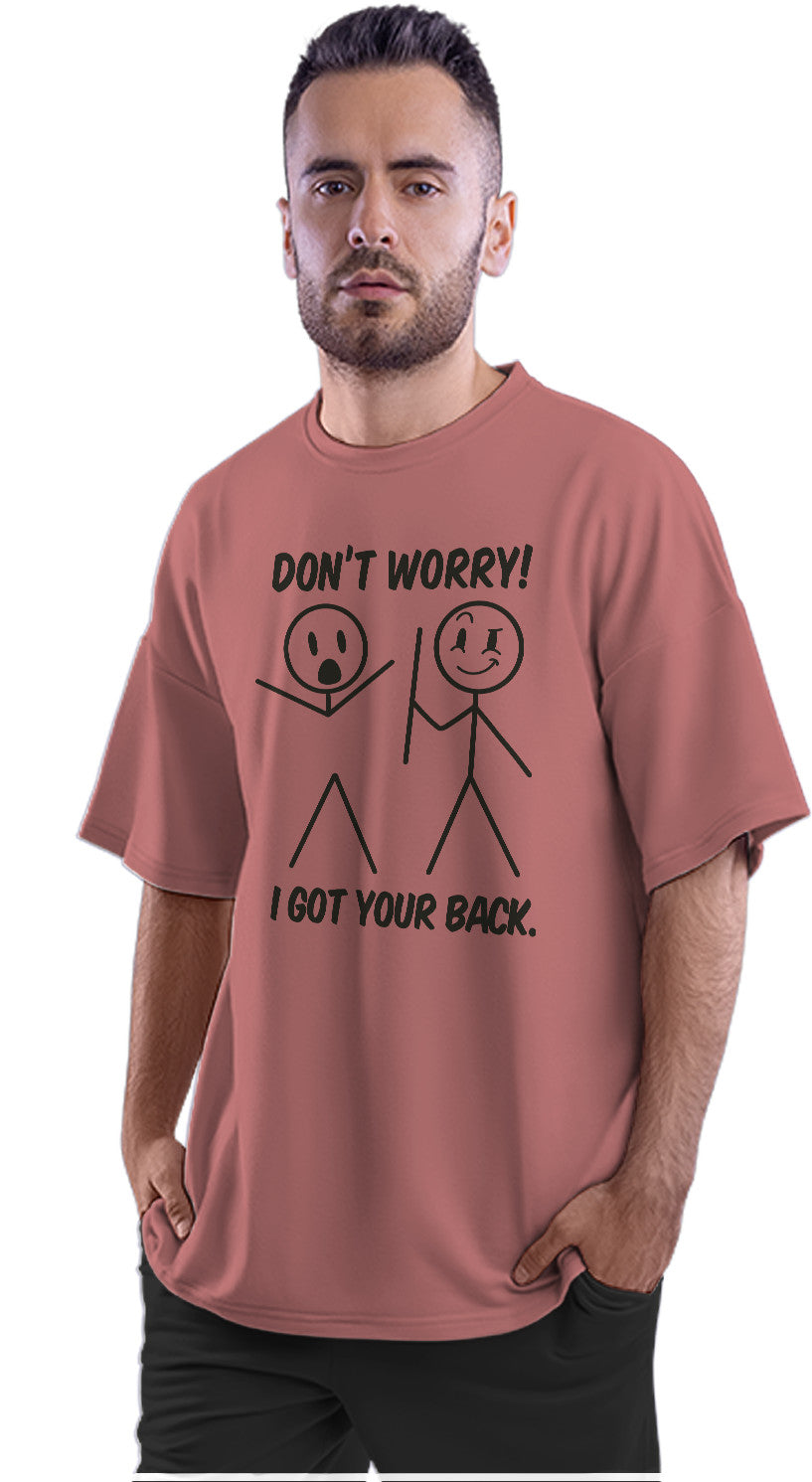 I Got Your Back - Funny Stick Figures Oversized Unisex T-shirt