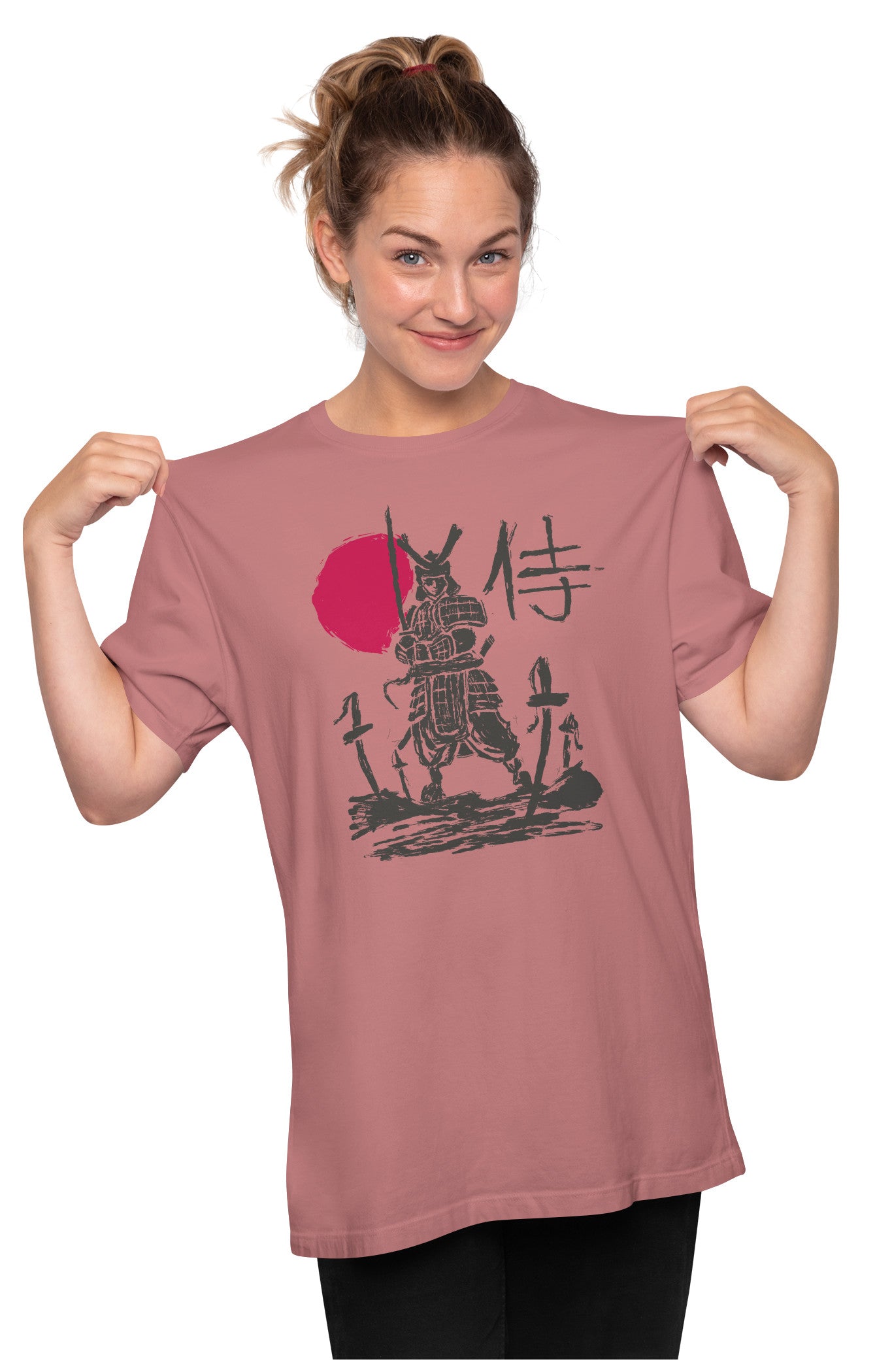 Samurai Warrior Against Crimson Sunset Oversized Unisex T-shirt