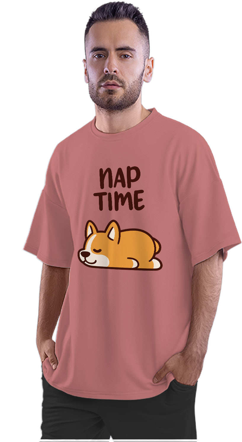 Nap Time Corgi Oversized Unisex T-shirt