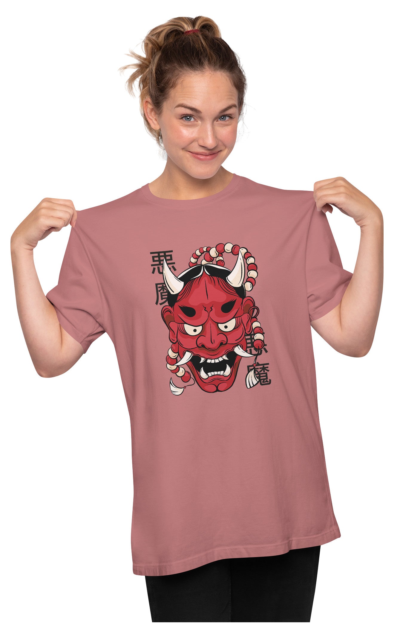 Hannya Demon Oni - Japanese Folklore Oversized Unisex T-shirt