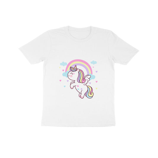 Cute Unicorn With Sweet Rainbow Kids T-Shirts