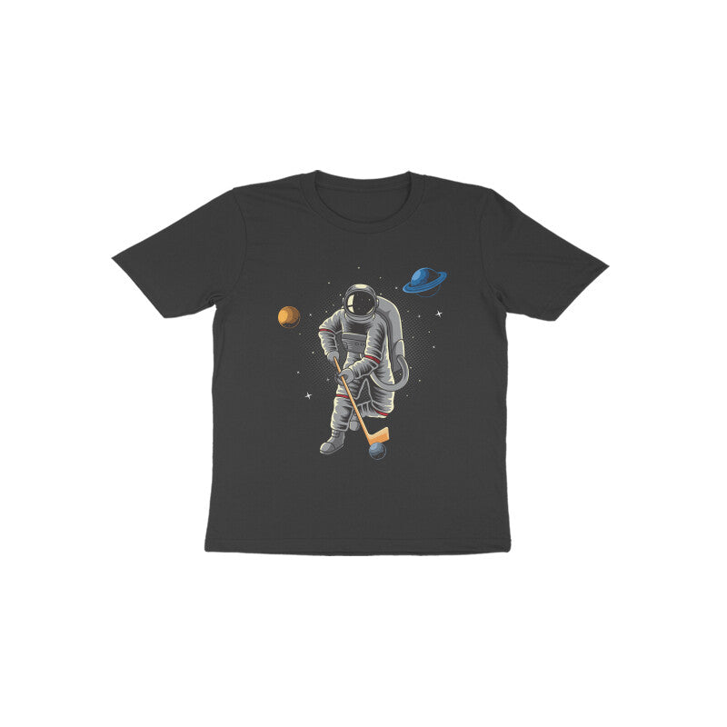 Astronaut Playing Space Hockey Kids