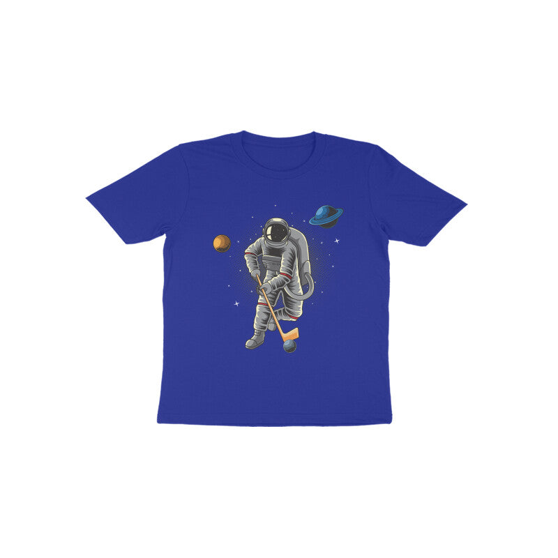 Astronaut Playing Space Hockey Kids