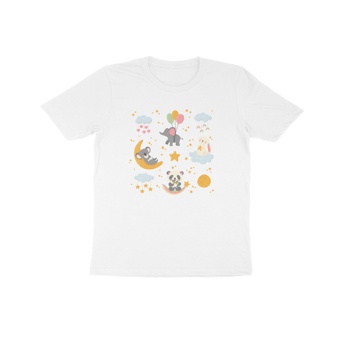 Cute Sleeping Animals Good Night  Big Sticker Set Celestial Kids T-Shirt