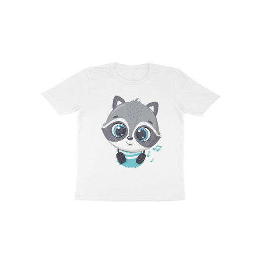Cute Raccoon With Headphones Toddler T-Sirts