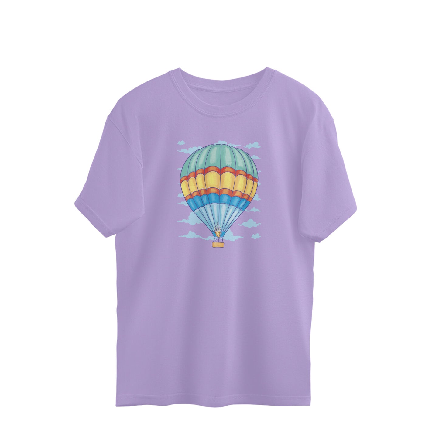 Hot Air Balloon Flying Oversized Unisex T-shirt