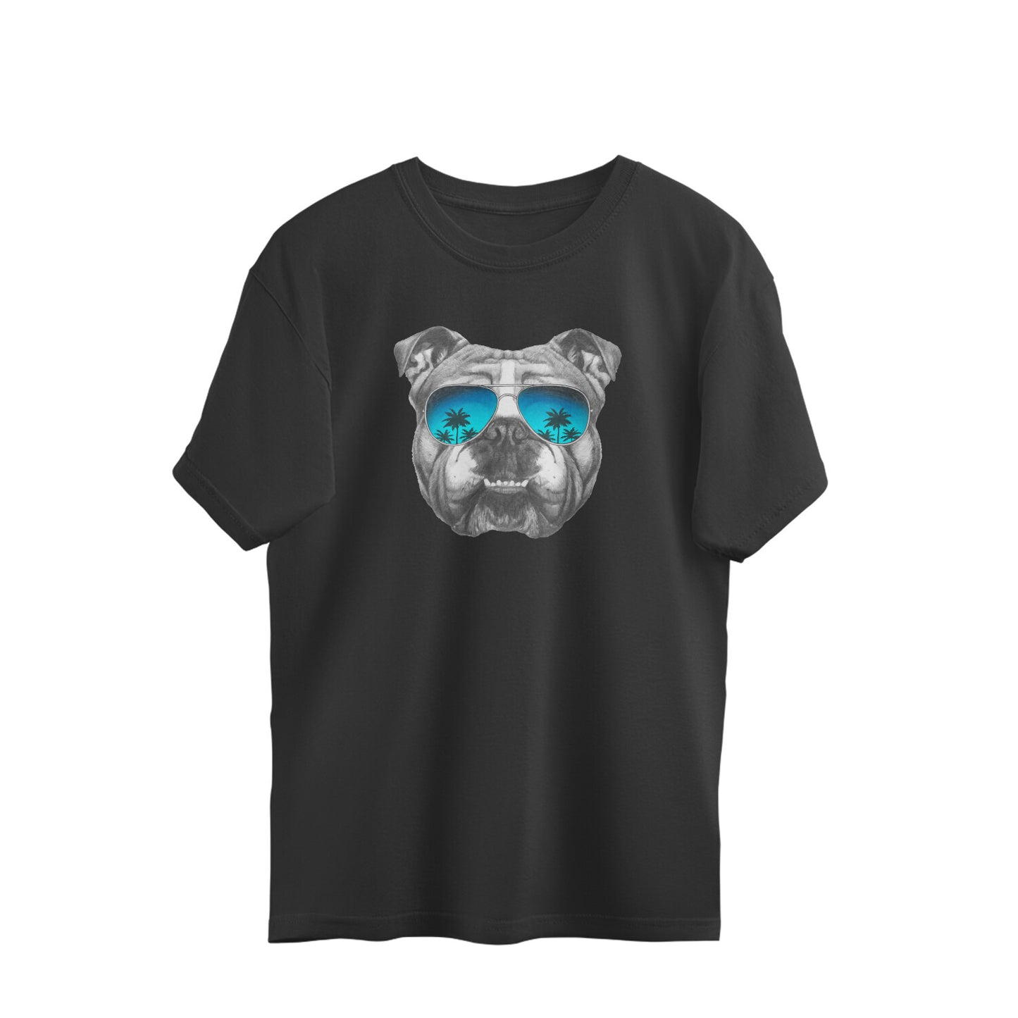 Chill Boxer With Sunglasses - Pit Bull Terrier Oversized Unisex T-shirt