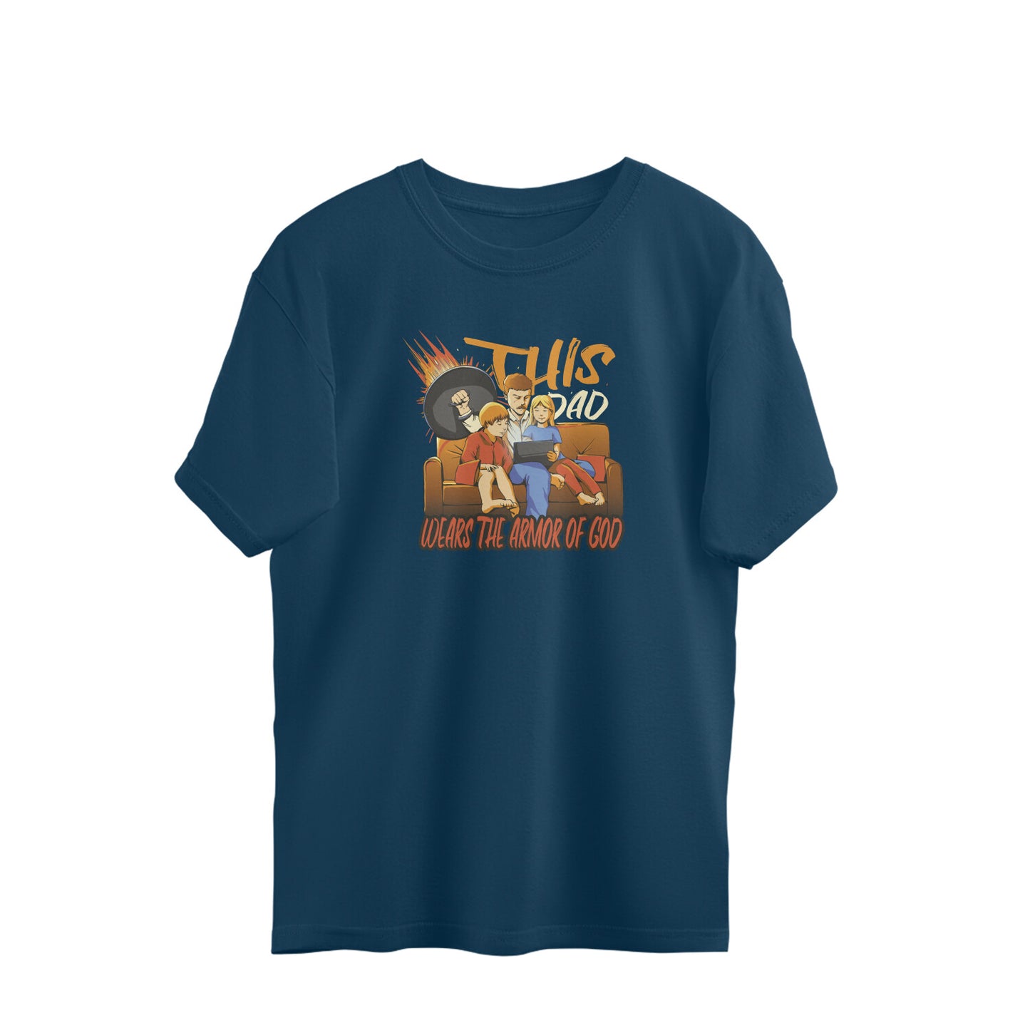 This Dad Wears The Armor Of God Oversized Unisex T-shirt