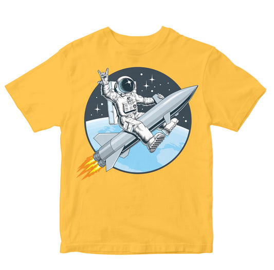 Astronaut Riding Missile Rocket In Space Toddler