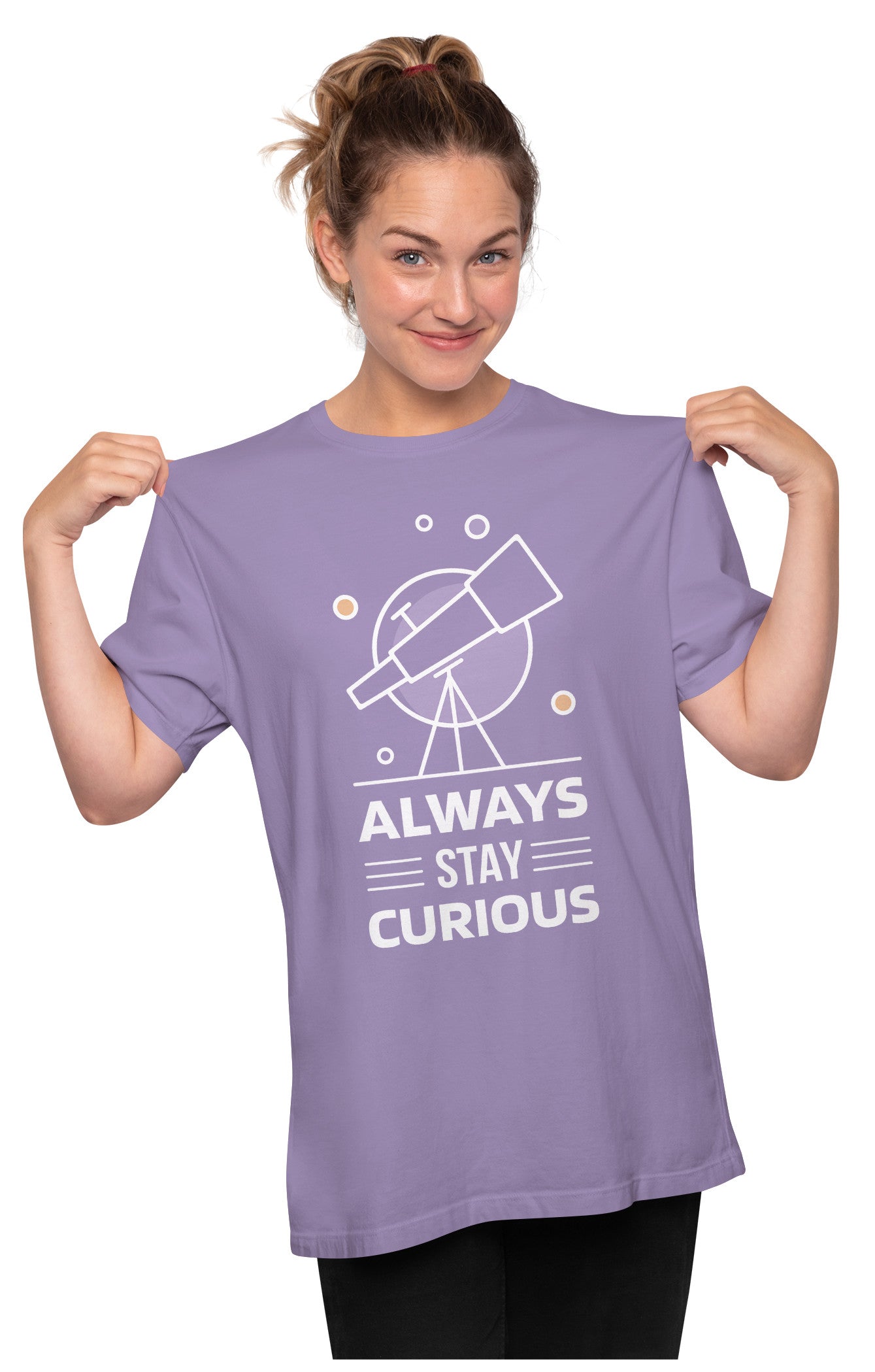 Always Stay Curious - Telescope Oversized Unisex T-shirt