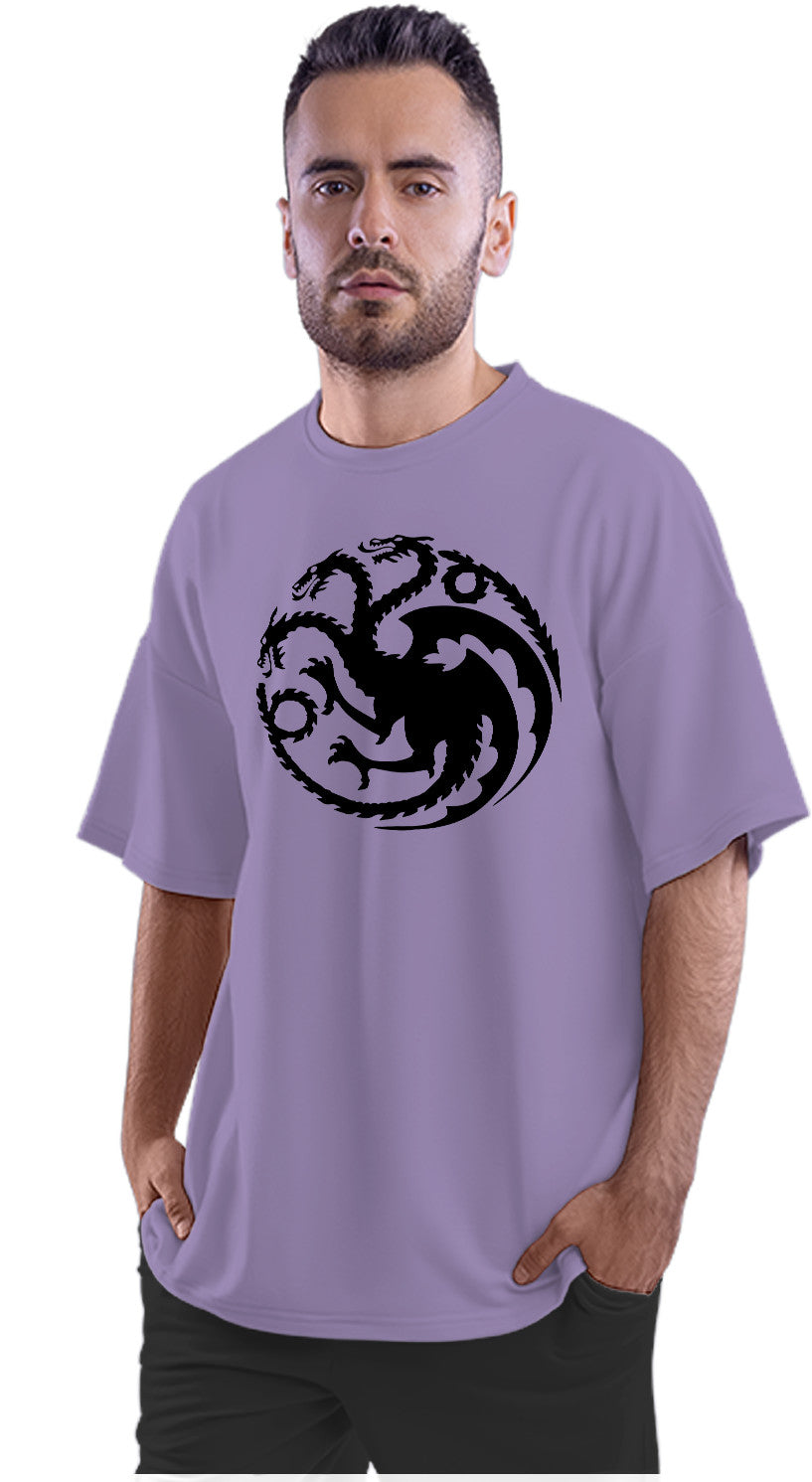 Three Headed Mythical Dragon Oversized Unisex T-shirt