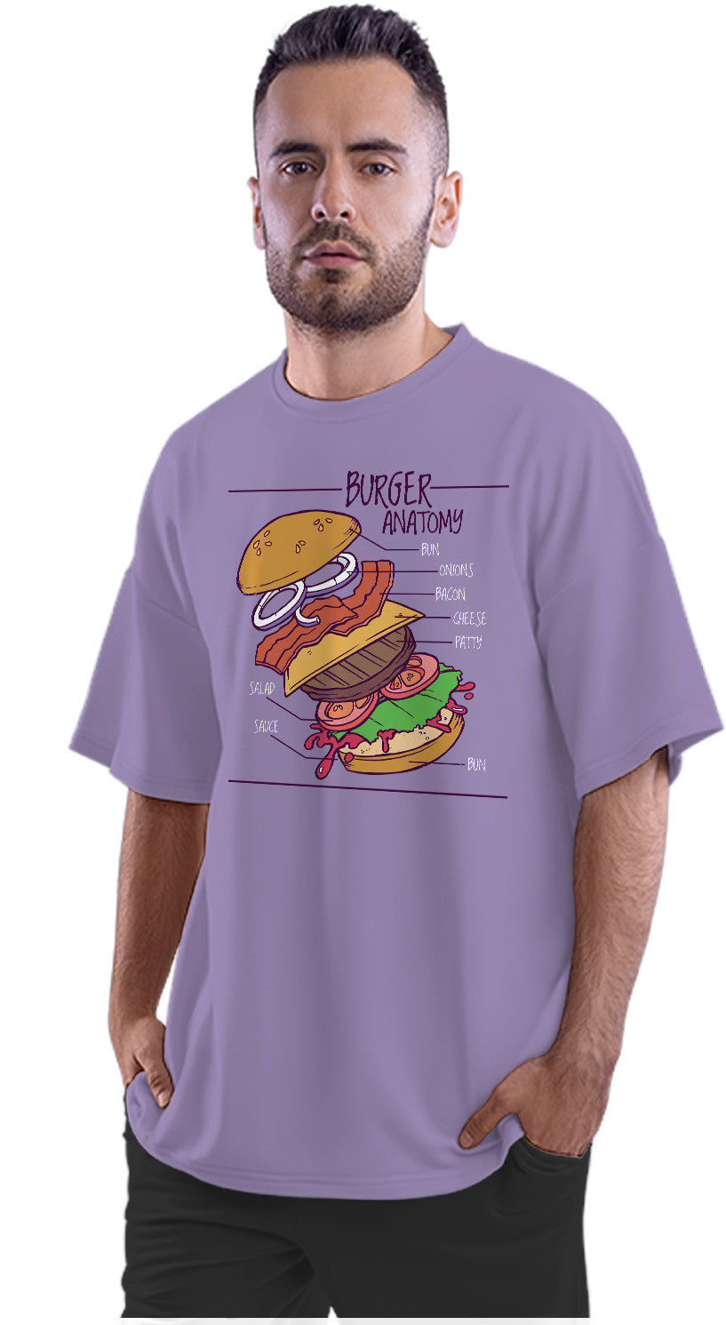 Burger Anatomy Oversized Unisex T-shirt