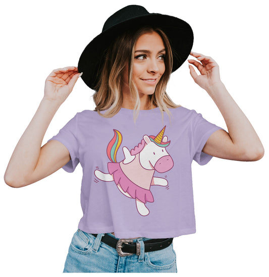 Ballet Dancer Unicorn Crop Top