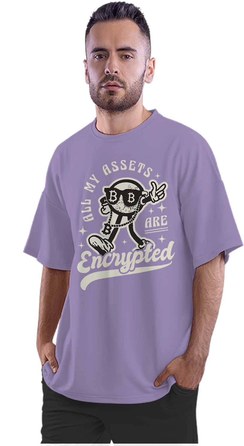 All My Assets Are Encrypted - Crypto Hodler Oversized Unisex T-shirt