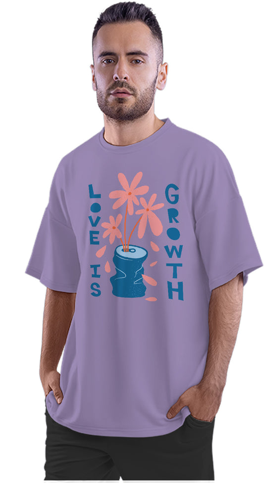 Love Is Growth - Blooming Flowers Oversized Unisex T-shirt