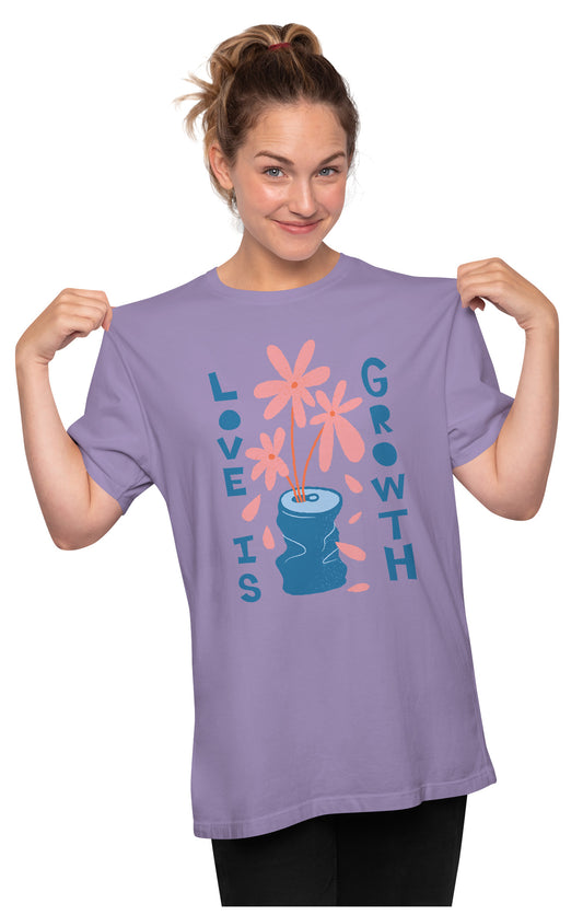 Love Is Growth - Blooming Flowers Oversized Unisex T-shirt