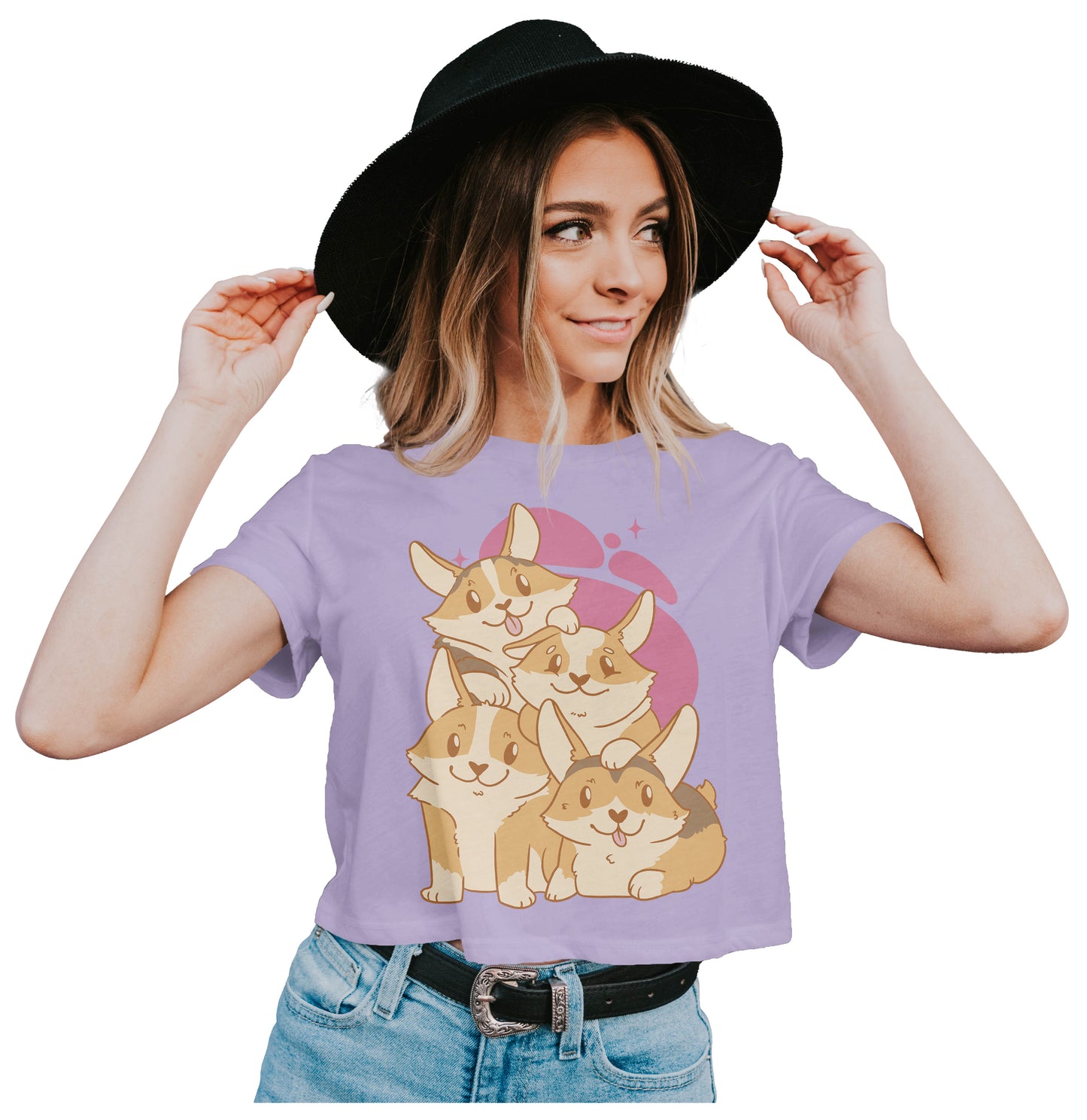 A Pile Of Cute Corgis - Corgi Crop Top T-Shirts