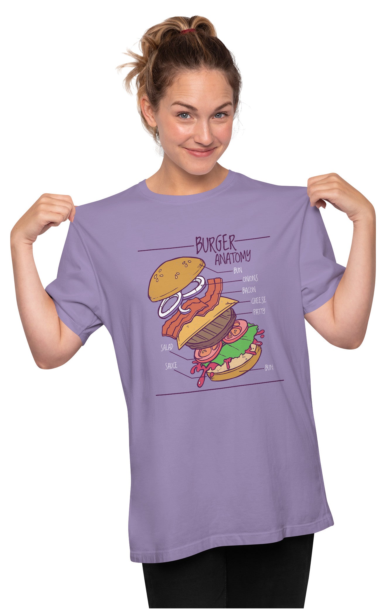 Burger Anatomy Oversized Unisex T-shirt