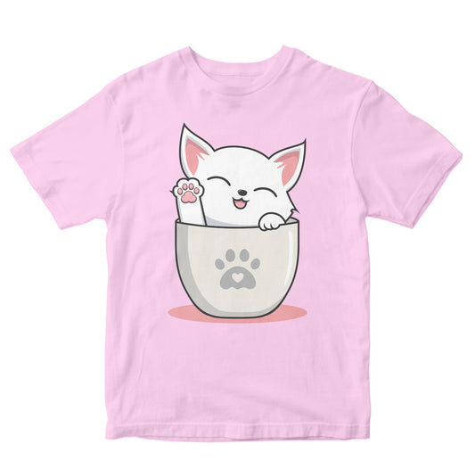 Cute Cat In Mug Illustration Toddler