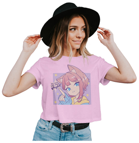 Been Booped - Cute Anime Girl Crop Top