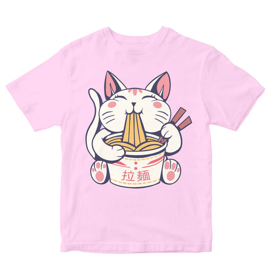 Cuddly Cat Eating Ramen Toddler